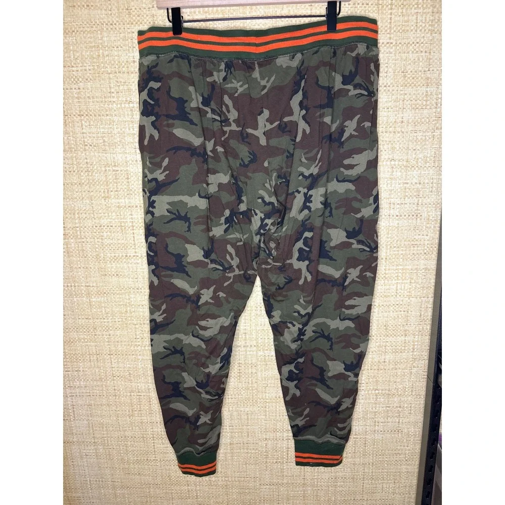 Polo Ralph Lauren Mens Camo Jogger Pajama Pants XL Orange Stripe Sleepwear